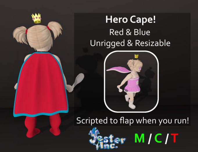 [Jester Inc.] Hero Cape! (Red & Blue) - BOXED
