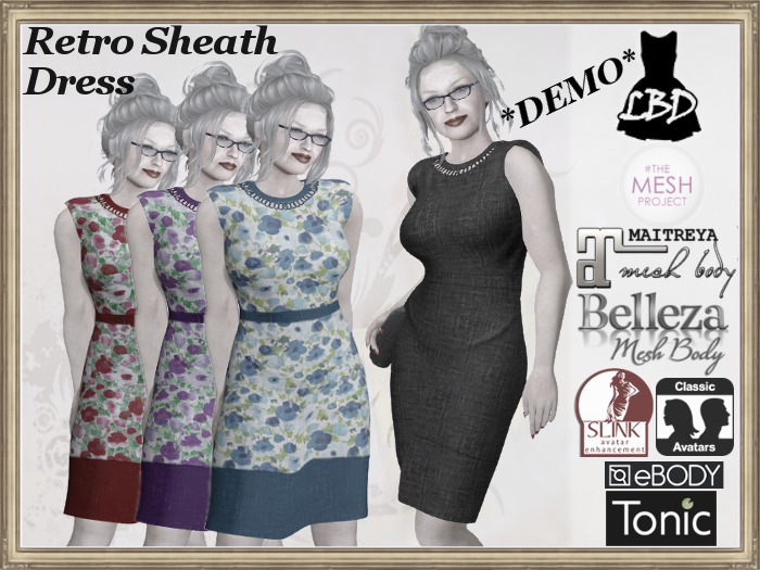 *LBD* DEMO Retro Sheath Dress