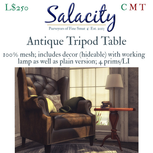 Salacity - Antique Tripod Table
