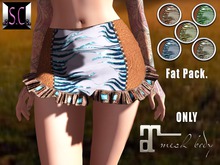 .:S.C:. Miniskirt - Boho Leather - HUD Fat Pack - Maitreya