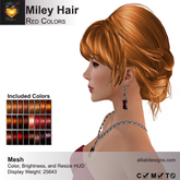 A&A Miley Hair Red Colors Pack. Womens mesh updo