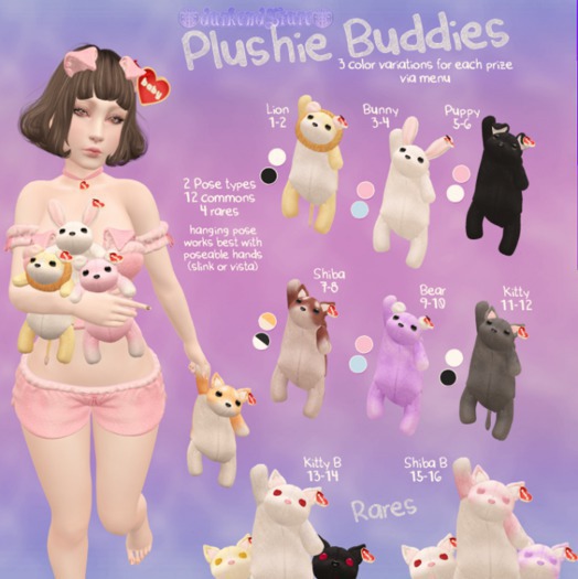 16. darkendStare. plushie buddies [shiba B] (hang) RARE