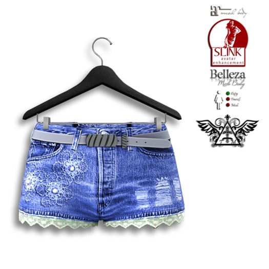 TM FABRIC FASHION - Leandra Short - Maitreya / Belleza / Slink - BLUE LIGHT