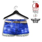 TM FABRIC FASHION - Leandra Short - Maitreya / Belleza / Slink - BLUE DARK