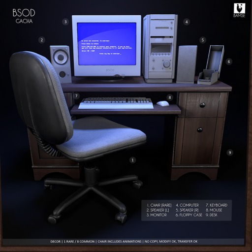 1. :BAMSE: BSOD Gacha - Chair RARE