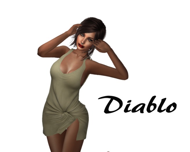Diablo - Twist dress - Khaki 