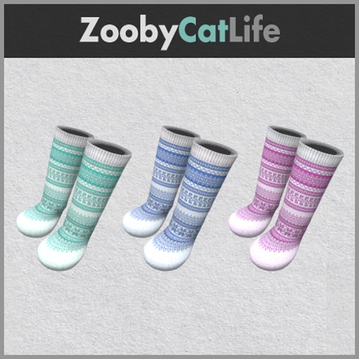 Zooby Cat Life Nordic Long Socks BOXED
