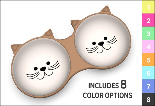 Zooby Cat Life Happy Cat Bowl 8 Colors BOXED