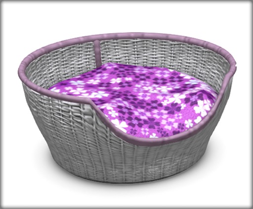 Zooby Cat Life Basket Purple Flower BOXED