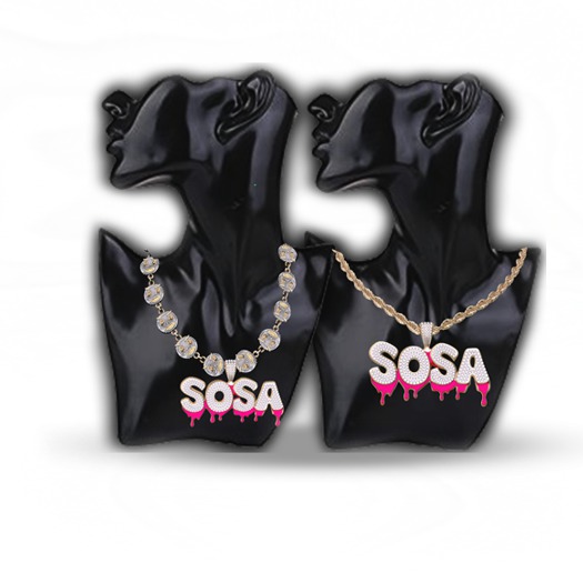 Blupr/nt - "Sosa" Necklace (Gold/Pink)