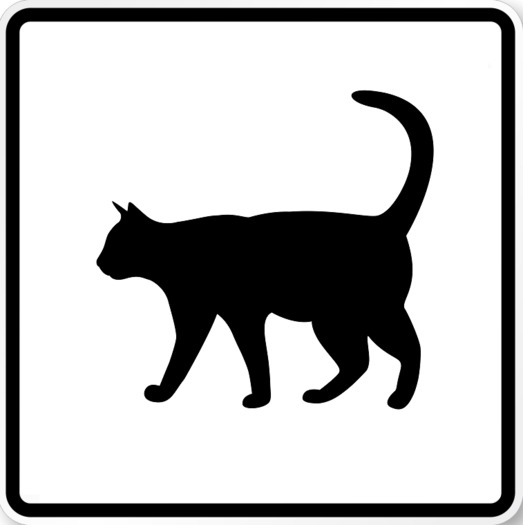 Cute Sign Kitty Crossing