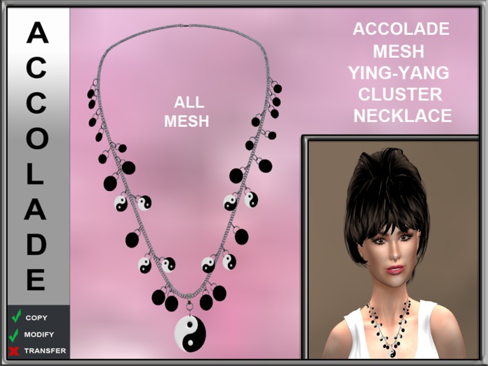 ACCOLADE YING-YANG CLUSTER NECKLACE