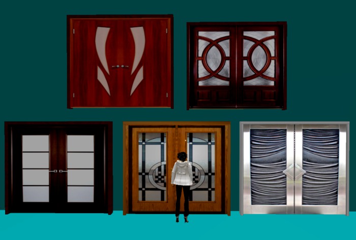 Set of 5 internal double doors, FP