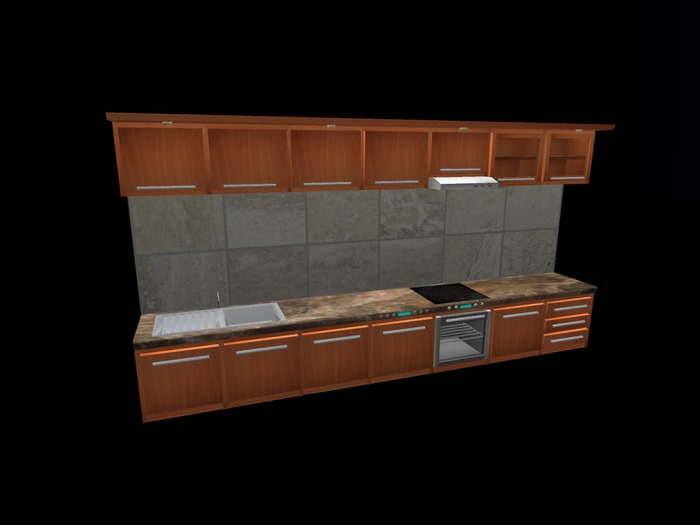 Fullperm Mesh Kitchen With spot lamp (on-off light script)