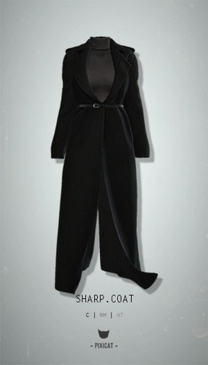 -Pixicat- Sharp Coat (Black)