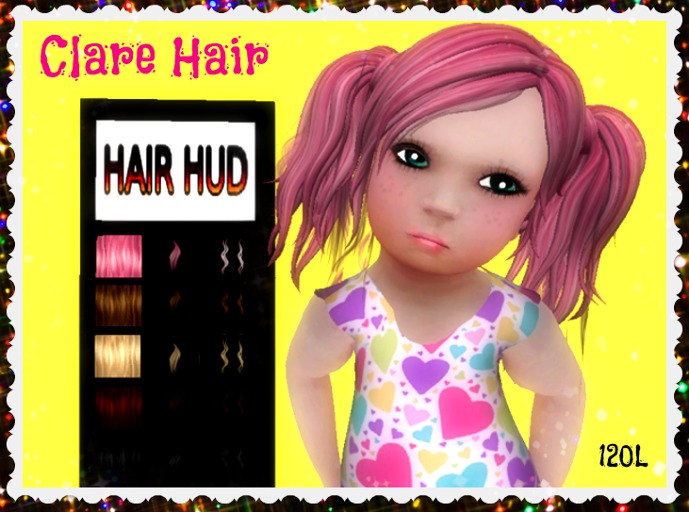 Clare Hair with Texture Hud 