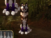 PW - TWI Wolf  %140 size Leg Warmers purple