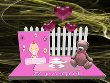 New Baby Girl Card V78