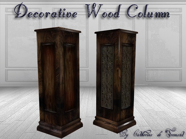 "CdT" Decorative wood column-pedestal