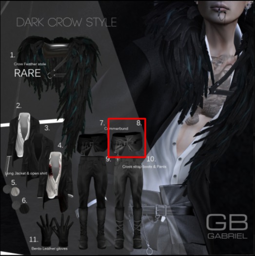 8.::GB::Cummerbund / Gray