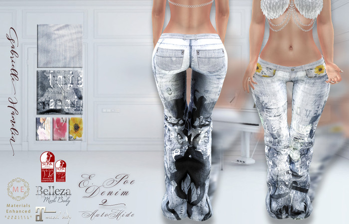 ♥♥.::GH::.♥♥ E. Poe Two Flared Denim Colour Jeans