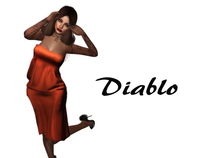 Diablo - Party dress - Orange 