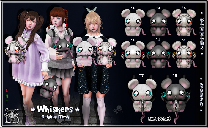 *SL* Ms Whiskers Backpack - Sweet Lies Original Box 8 RARE