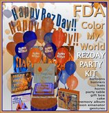 ~FDA~ Deluxe Mojo Themed Blue/Orange REZDAY Party Kit!