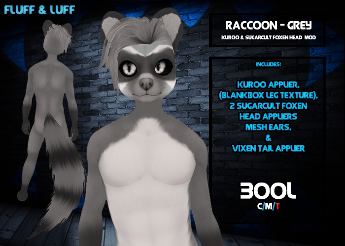 F&L - Raccoon - Kuroo Mod - Grey