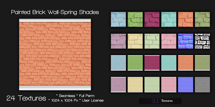 {L} Painted Brick Wall-Spring Shades