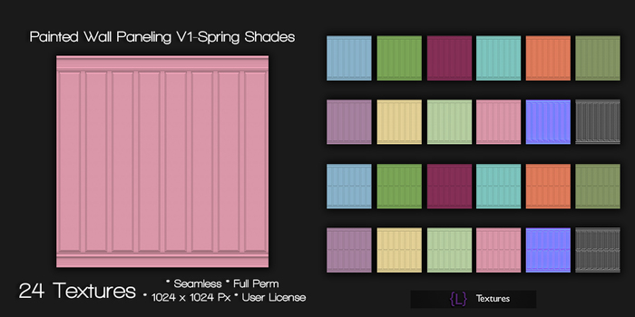 {L} Painted Wall Paneling V1-Spring Shades
