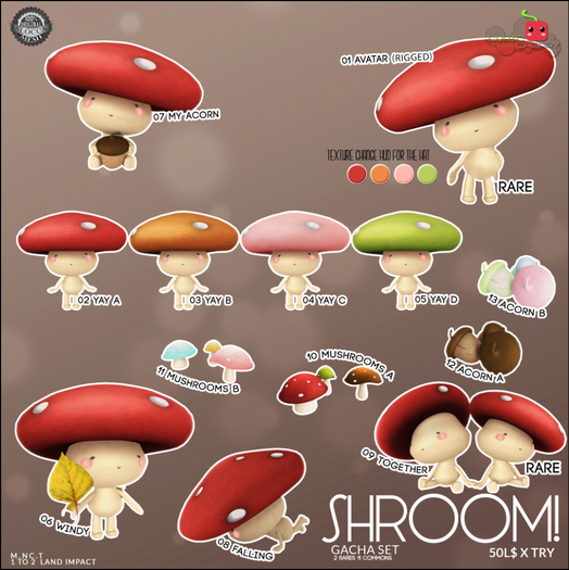 09 {SHROOM!} together .::Cubic Cherry::. RARE