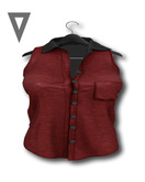 Vinyl - Maine Button Up Top Pak Red