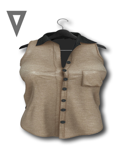 Vinyl - Maine Button Up Top Pak Tan