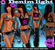  **denim blue light sexy shorts jeans and shirt 