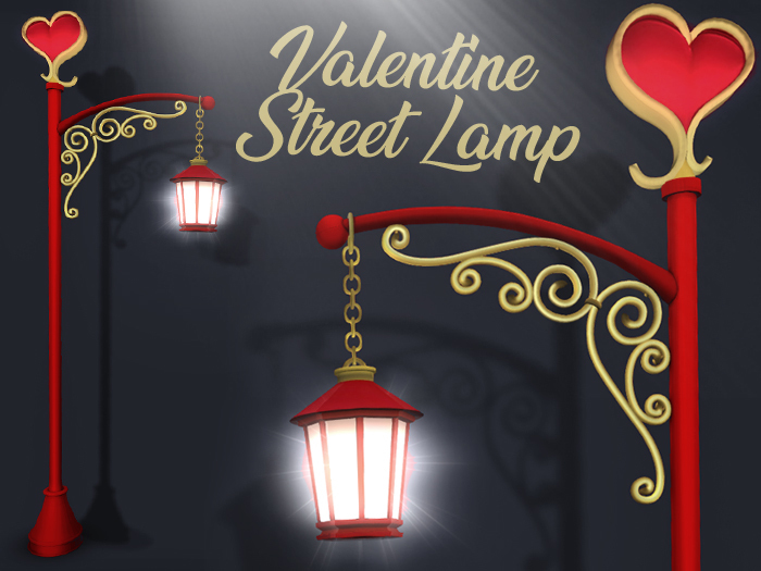Elegant Valentine Street Lamp (Red)