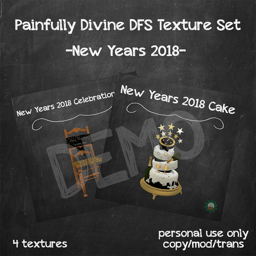 Painfully Divine DFS Texture Set New Years 2018