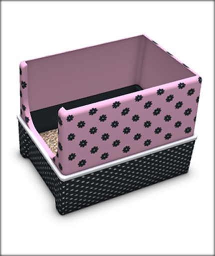 Zooby Cat Life Litter Box Pink and Black BOXED