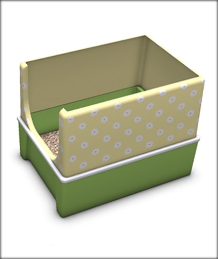 Zooby Cat Life Litter Box Yellow Daisy BOXED