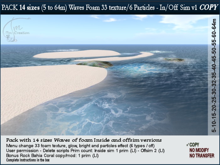 Foam Waves In/Off sim - Change 33 texture - 5 to 64m
