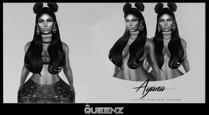 .Q. Ayana (Rigged Mesh Hair) DEMO