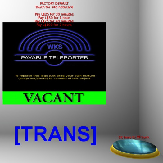 WKS Pay Teleporter System