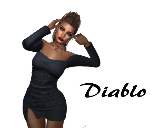 Diablo - Mini dress Stone (box)