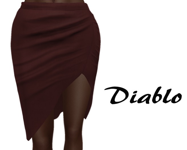 Diablo - Pencil skirt Maroon 