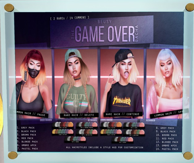 Beusy: Pause Hairstyle #5 [Game Over Gacha / Boxed] COMMON