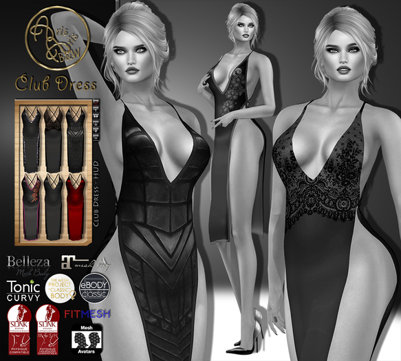 DEMO***ArisArisB&W~Club Dress~HUD TEXTURE CHANGE