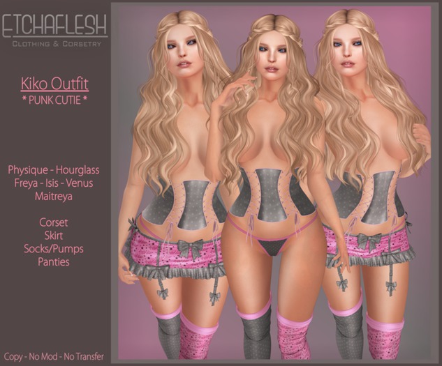 DEMO [Etchaflesh] Kiko Outfit - Punk Cutie (Wear)