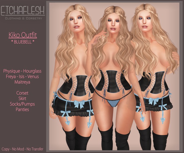 [Etchaflesh] Kiko Outfit - Bluebell *SLINK - BELLEZA - MAITREYA* 99L PROMO