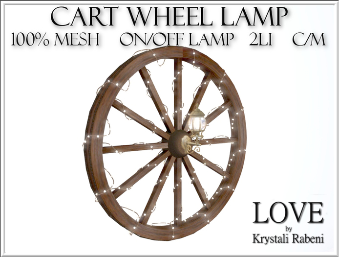 LOVE - CART WHEEL LAMP - ADD ME