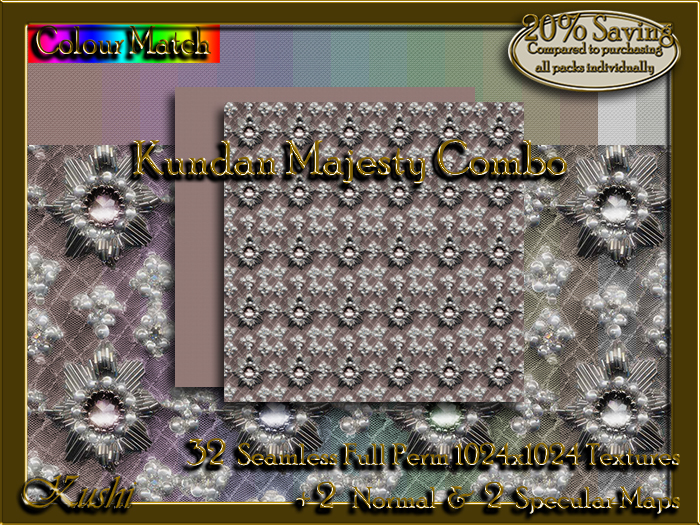 Kundan Majesty Combo Seamless Textures